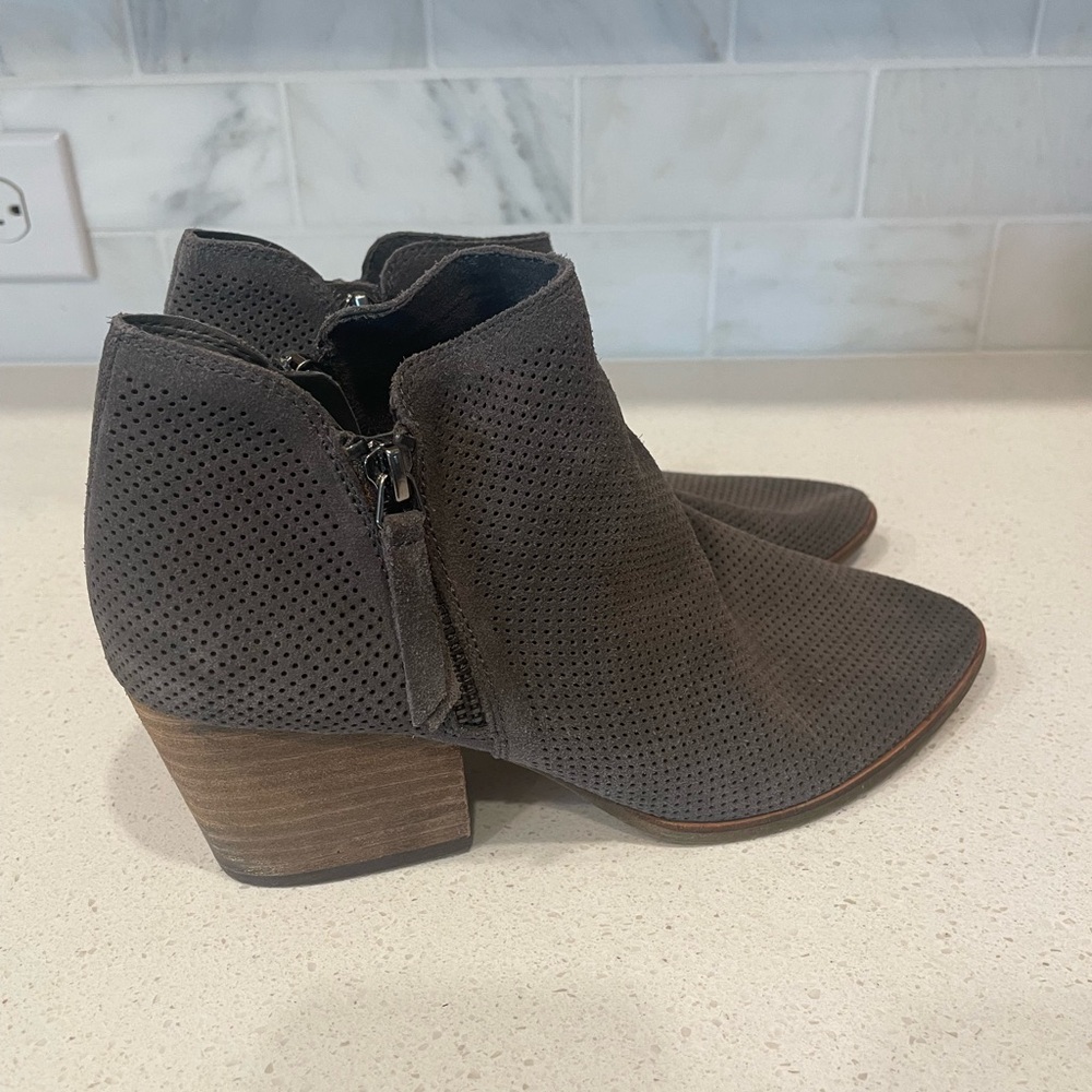 Vince Camuto Nethera Perforated Suede Booties